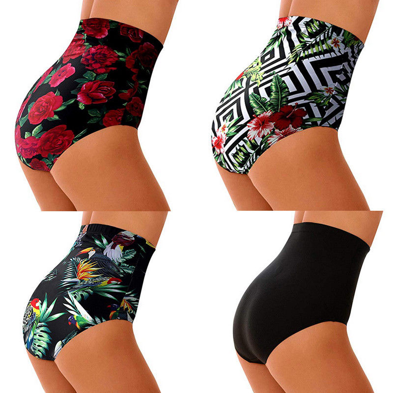 High Waisted Bikini Swim Shorts
