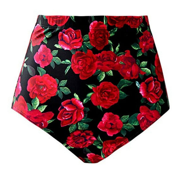 High Waisted Bikini Swim Shorts