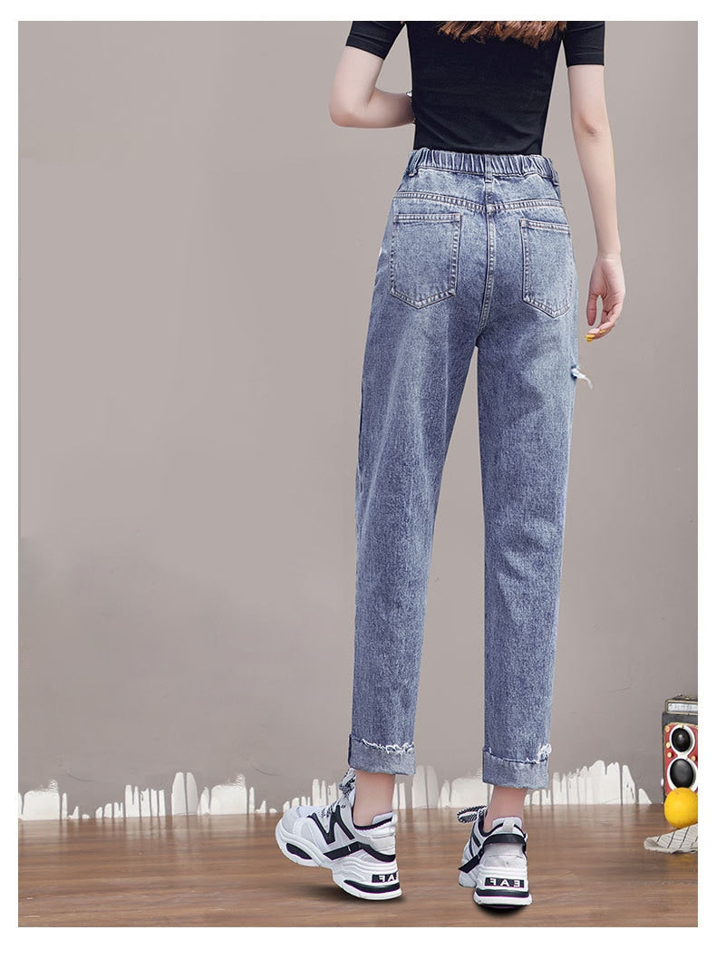 Straight Baggy Blue Jeans