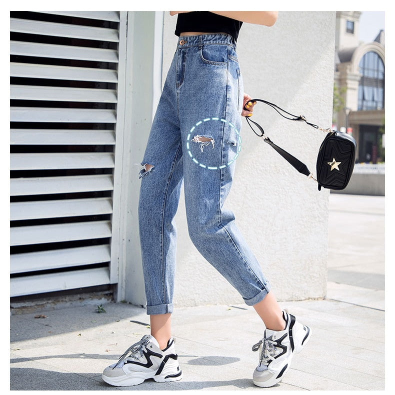 Straight Baggy Blue Jeans