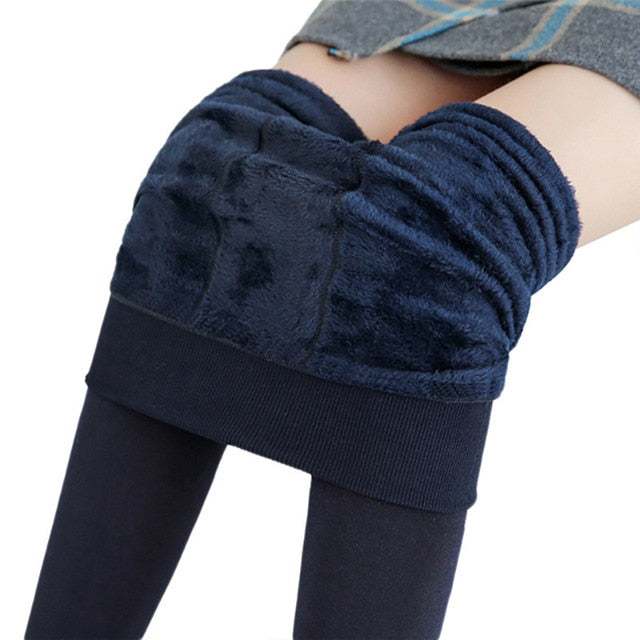 Solid Color Women Winter Trousers