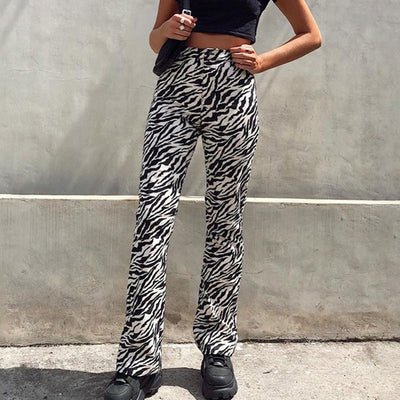 Zebra Animal Print Elegant Trousers