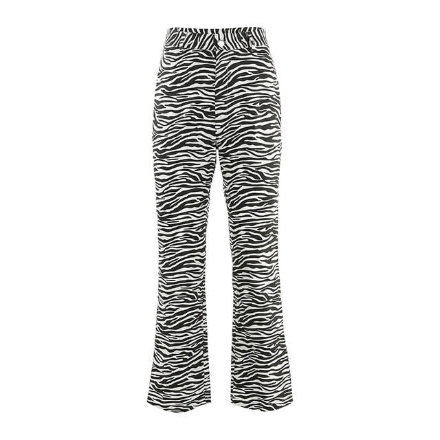 Zebra Animal Print Elegant Trousers