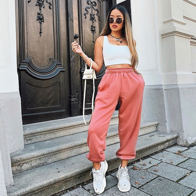 Wide Leg Sweat-trousers Plus Size