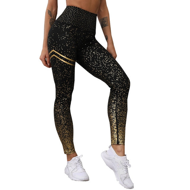 Hot sale Women Gold Print Leggings